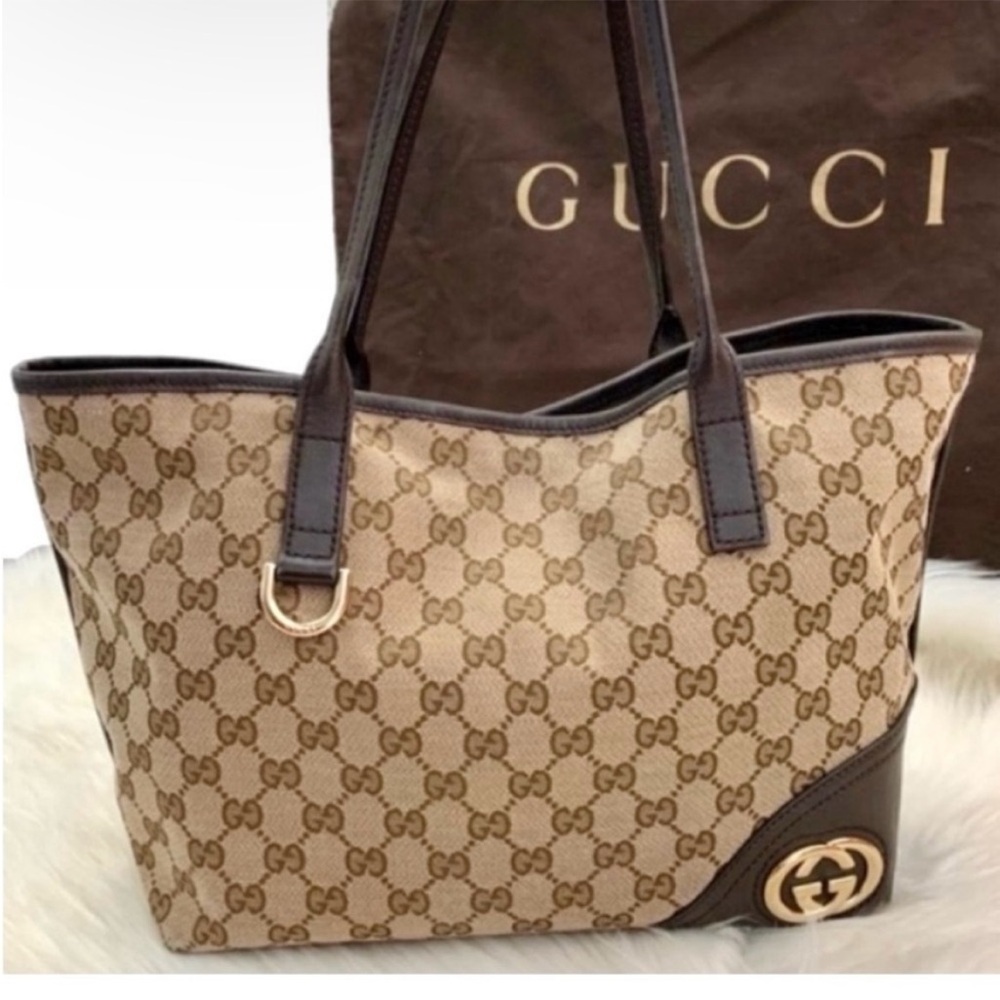 EXCELLENT CONDITION! Authentic Gucci New Britt Shoulder Bag Tote Handbag Purse